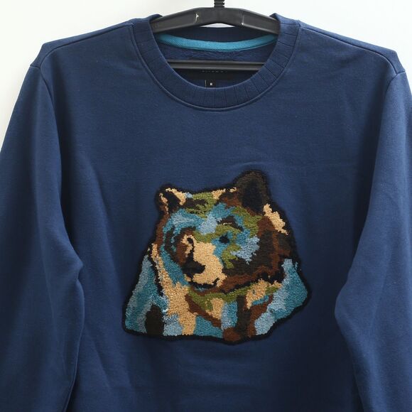 BONOBOS Critter Supersoft Fleece Crew Sweater Embroidered Long Sleeve M 283308 - Picture 4 of 8